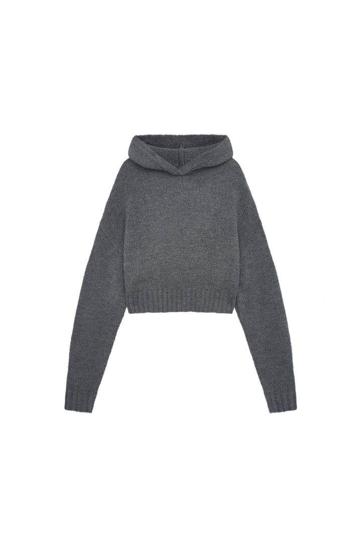 Knit hoodie "Ash"